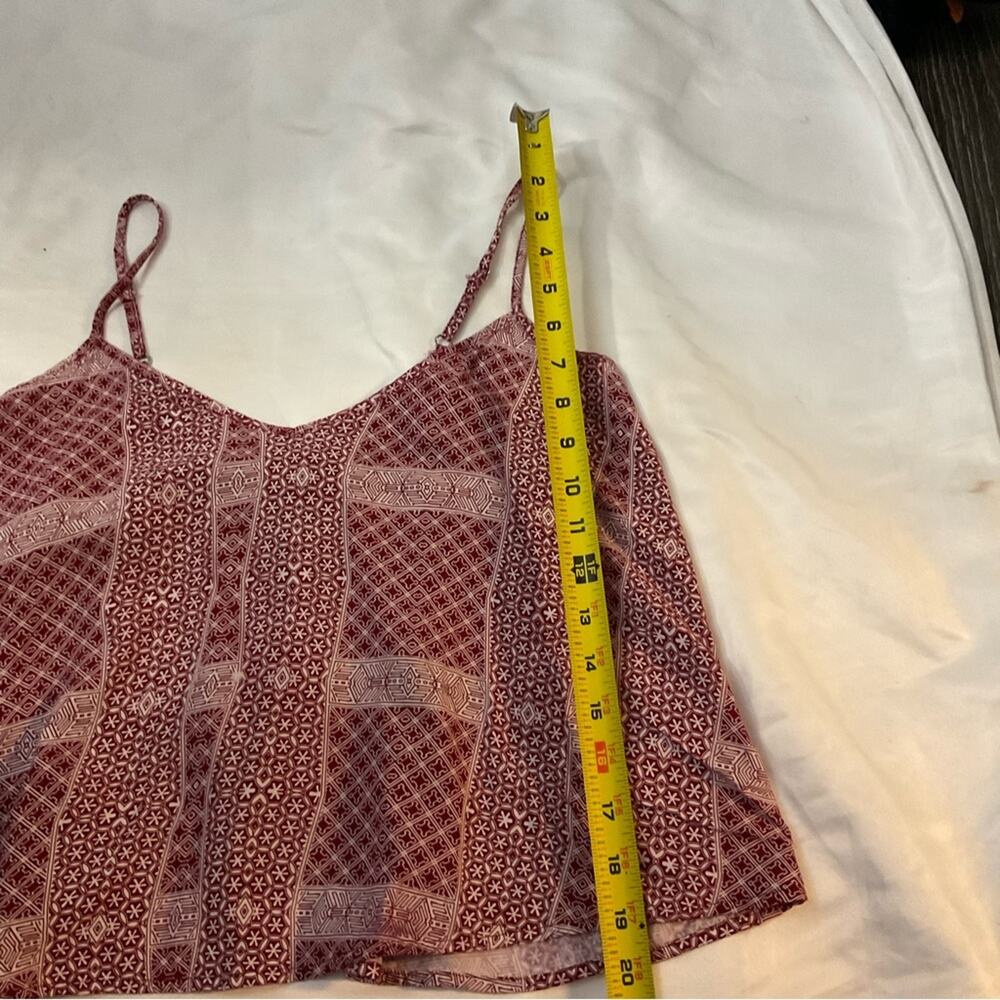 Abercrombie & Fitch Swing Top with Split Back Crop Top M Boho Festival Prints - Picture 6 of 9